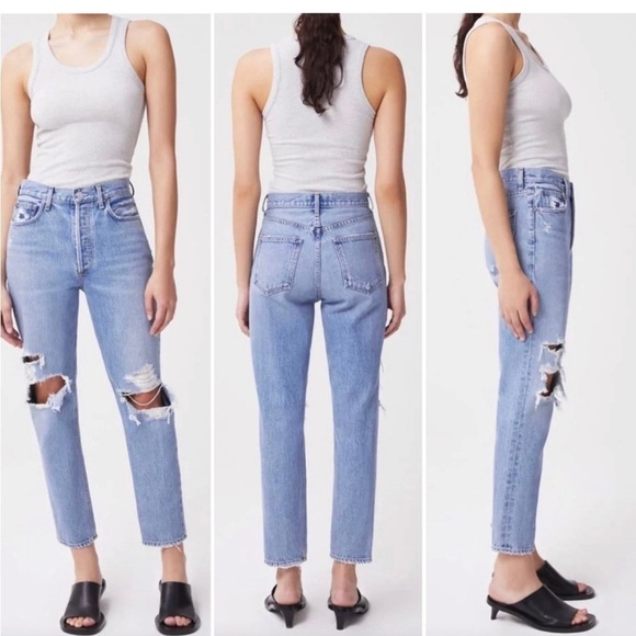 Agolde Fen High Rise Relaxed Taper Jeans in Wander 23 - Picture 4 of 14